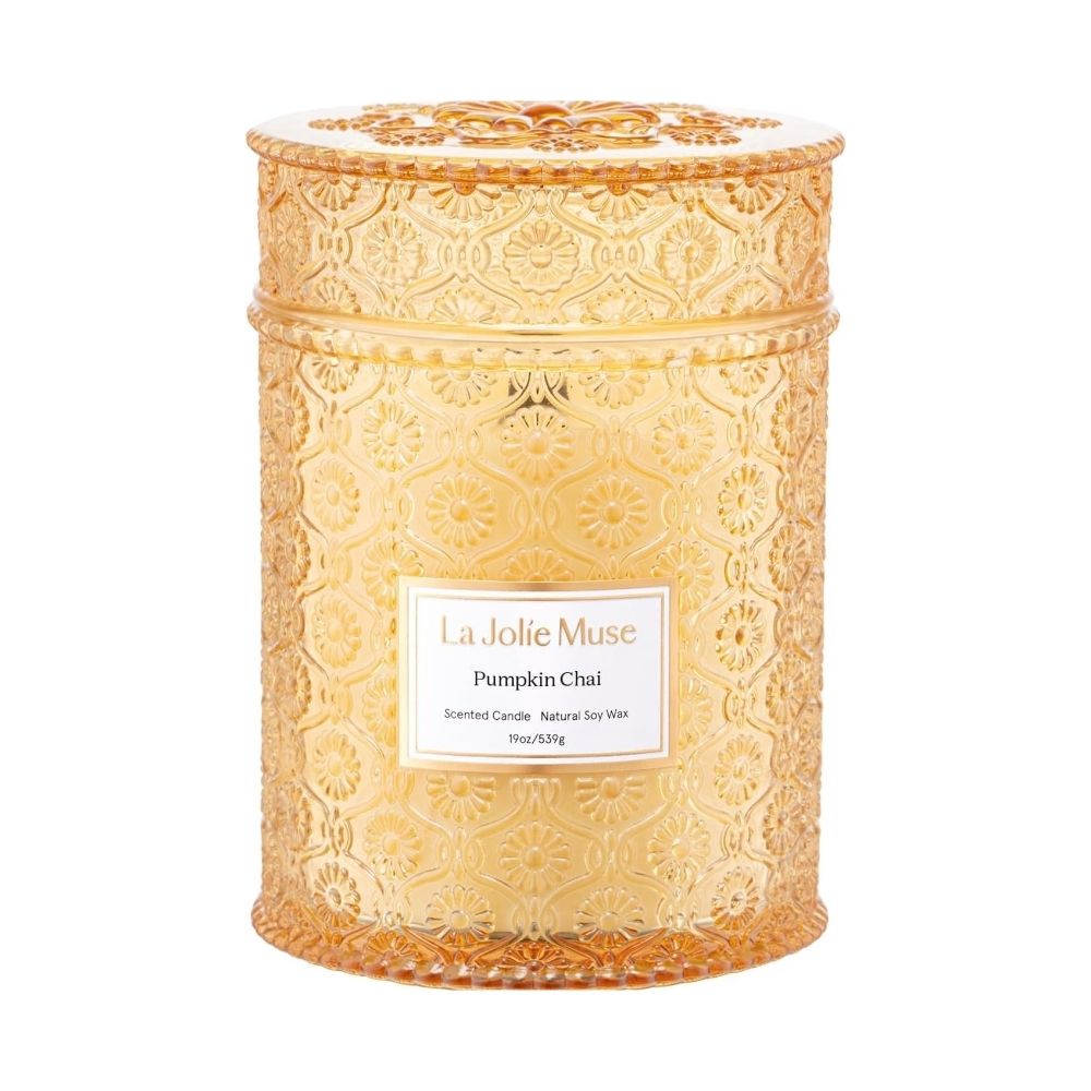  Elevate your space with Maelyn collection of candle, elegant glass candles inspired by ancient botanical gardens and classical European estates