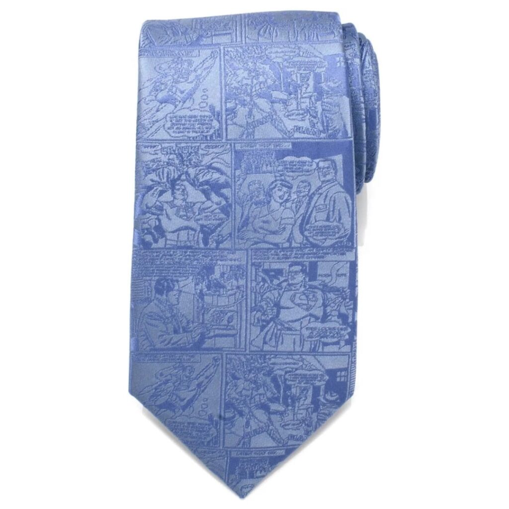Superman Comic Blue Mens Tie